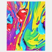 Couverture Polaire Swirling Vibrant Paint Art (Devant)
