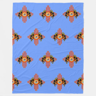 Couverture Polaire Symbole 1 de Kachina Zia amérindienne Kokopelli