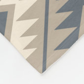 Couverture Polaire Symbole aztèque Stylisé Big Ptn Bleu Crème Sable (Coin)