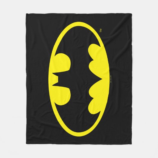 Couverture Polaire Symbole Batman | Logo Oval de chauve-souris (Devant)