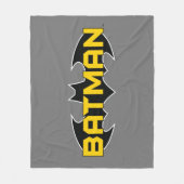 Couverture Polaire Symbole Batman | Nom Logo jaune et noir (Devant)