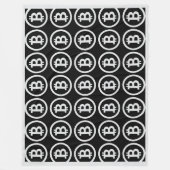 Couverture Polaire Symbole Bitcoin B Dollar Crypto polaire Blanche (Devant)