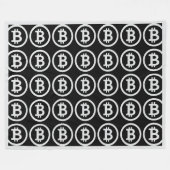 Couverture Polaire Symbole Bitcoin B Dollar Crypto polaire Blanche (Devant (Horizontal))