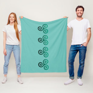 Couverture Polaire Symbole celtique antique Triskele vert