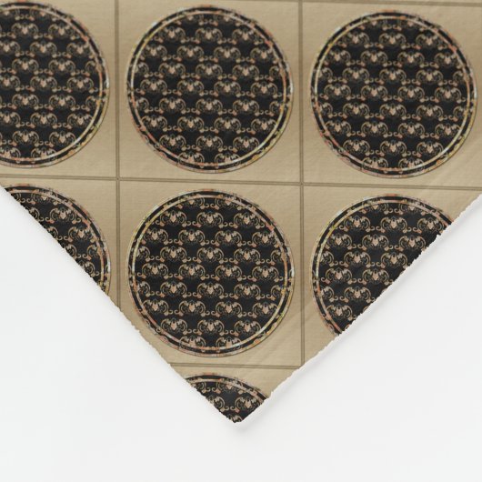 Couverture Polaire Symbole chinois chauve-souris Blanche polaire (Coin)