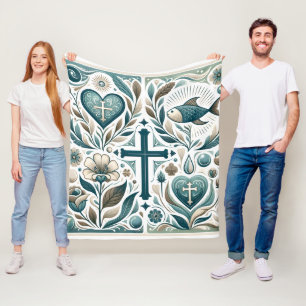 Couverture Polaire Symbole chrétien d'acceptation divine