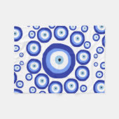 Couverture Polaire Symbole de bonne chance de l'oeil grec Motif (Devant (Horizontal))