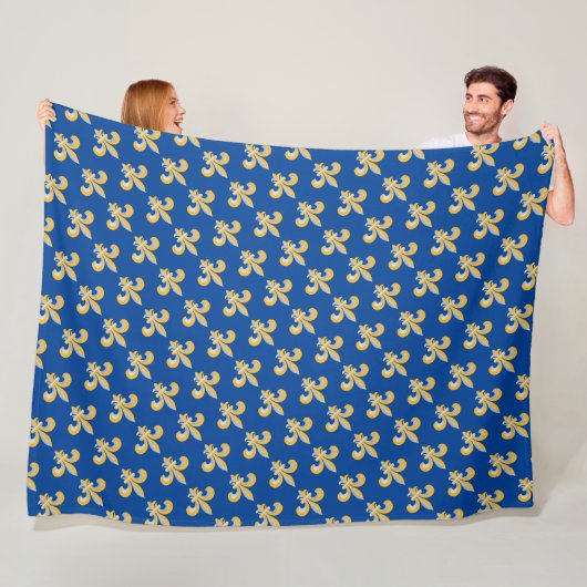 Couverture Polaire Symbole de Fleur de Lis (En situation)