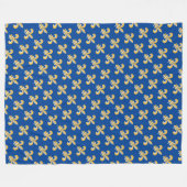 Couverture Polaire Symbole de Fleur de Lis (Devant (Horizontal))