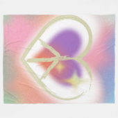 Couverture Polaire SYMBOLE DE LA cravate COEUR JOYÉ DE LA PAIX (Devant (Horizontal))