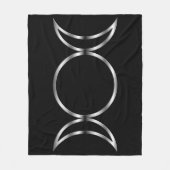 Couverture Polaire Symbole de la déesse triple de Falln Pagan (Devant)