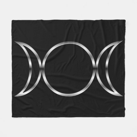 Couverture Polaire Symbole de la déesse triple de Falln Pagan (Devant (Horizontal))