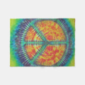 Couverture Polaire SYMBOLE DE LA PAIX Tie Dye (Devant (Horizontal))