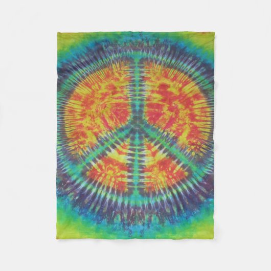 Couverture Polaire SYMBOLE DE LA PAIX Tie Dye (Devant)
