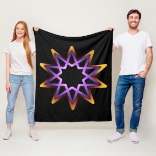 Couverture Polaire Symbole de l'étoile orange violet de l'arbre de vi