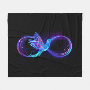 Couverture Polaire Symbole de Neon Infinity par Glowing Hummingbird