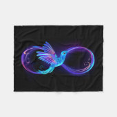 Couverture Polaire Symbole de Neon Infinity par Glowing Hummingbird (Devant (Horizontal))
