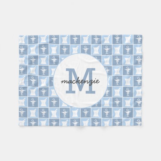 Couverture Polaire Symbole de pharmacie | Pharmaciste | Pharmacie per (Devant (Horizontal))