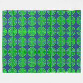 Couverture Polaire symbole de prospérité chinois vert (Devant (Horizontal))