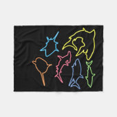 Couverture Polaire Symbole de requin - Cadeaux adorés de requins mign (Devant (Horizontal))