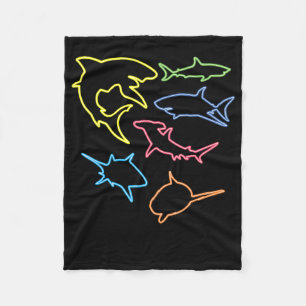 Couverture Polaire Symbole de requin - Cadeaux adorés de requins mign