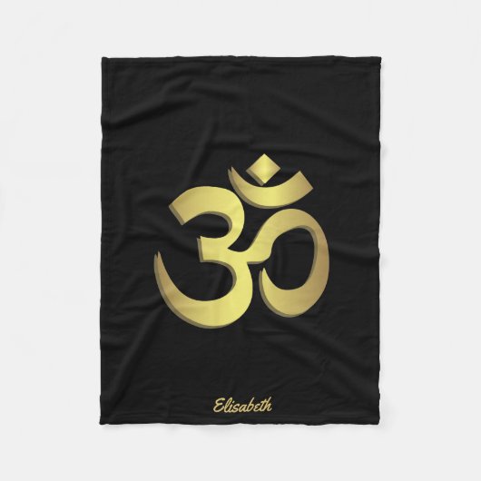 Couverture Polaire Symbole de yoga de l'OM (Aum) Namaste (Devant)