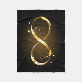 Couverture Polaire Symbole d'infini doré (Devant)