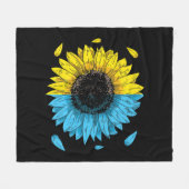 Couverture Polaire Symbole drapeau ukrainien Tryzub Aimer Soutenir l' (Devant (Horizontal))