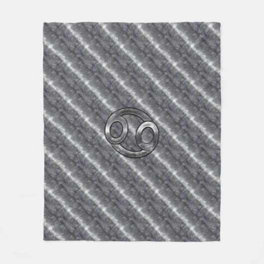 Couverture Polaire Symbole du cancer du zodiaque Style industriel (Devant)