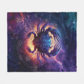 Couverture Polaire Symbole du cancer Zodiac Aquarelle Design (Devant (Horizontal))