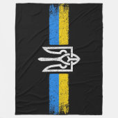 Couverture Polaire SYMBOLE DU Drapeau Ukraine (Devant)