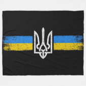 Couverture Polaire SYMBOLE DU Drapeau Ukraine (Devant (Horizontal))