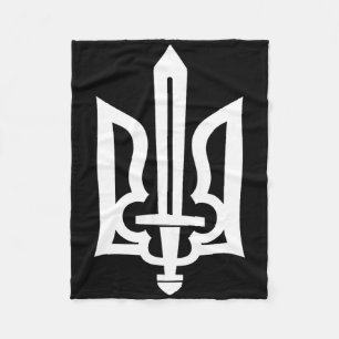 Couverture Polaire Symbole du trident ukrainien - Ukraine Gerb avec é