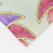 Couverture Polaire Symbole en pastel de Lotus d'aquarelle avec le nom (Coin)