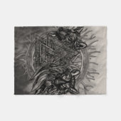 Couverture Polaire Symbole et loups de Valknut (Devant (Horizontal))