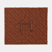Couverture Polaire Symbole Gemini sur l'acajou Brown comme imprimé (Devant (Horizontal))