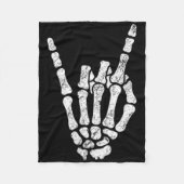 Couverture Polaire Symbole Halloween Rock Hand Sign Skeleton Rock N R (Devant)