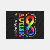 Couverture Polaire Symbole infini de sensibilisation et d'acceptation (Devant (Horizontal))