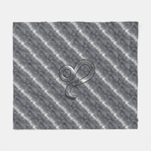 Couverture Polaire Symbole Leo Zodiac en Acier Argent