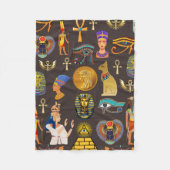 Couverture Polaire Symbole Motif égyptien Hiéroglyphique antique (Devant)