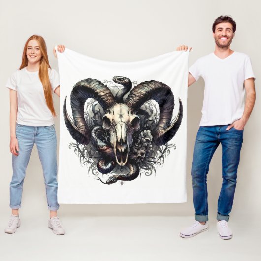 Couverture Polaire Symbole païen gothique occulte foncé (En situation)