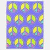 Couverture Polaire Symbole PAIX avec des couleurs remplies (Devant)