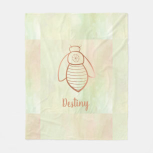 Couverture Polaire SYMBOLE rose D'Abeille D'Or