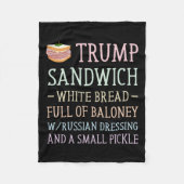 Couverture Polaire SYMBOLE sandwich Trump Drôle (Devant)
