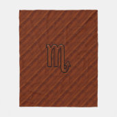 Couverture Polaire Symbole stylish Scorpio Zodiac en acajou (Devant)