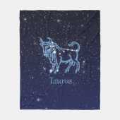 Couverture Polaire Symbole Taurus Constellation et Zodiaque avec étoi (Devant)