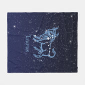 Couverture Polaire Symbole Taurus Constellation et Zodiaque avec étoi (Devant (Horizontal))