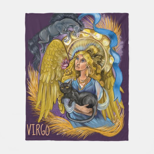Couverture Polaire Symbole Virgo Zodiac (Devant)