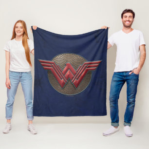 Couverture Polaire Symbole Wonder Woman sur les cercles concentrés