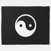Couverture Polaire Symbole Yin Yang - tatouage solide design 2 (Devant (Horizontal))